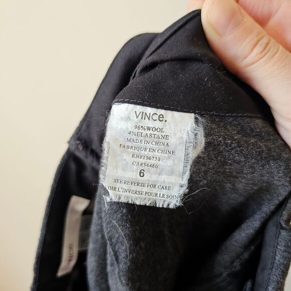 Vince Dark Grey Buttoned Slacks Size 6 - Picture 5 of 6